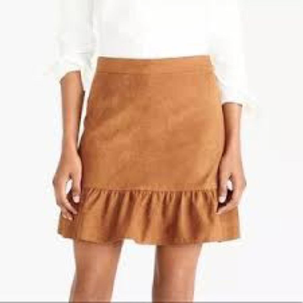 Brown Suede Mini Skirt J Crew